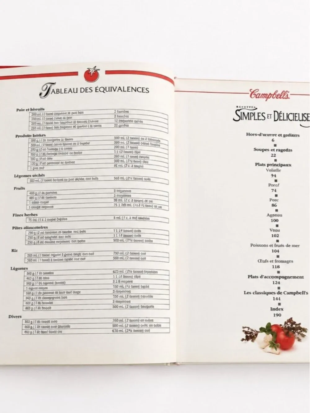 Livre de recettes Campbell's Recettes Simples et Délicieuses Vintage